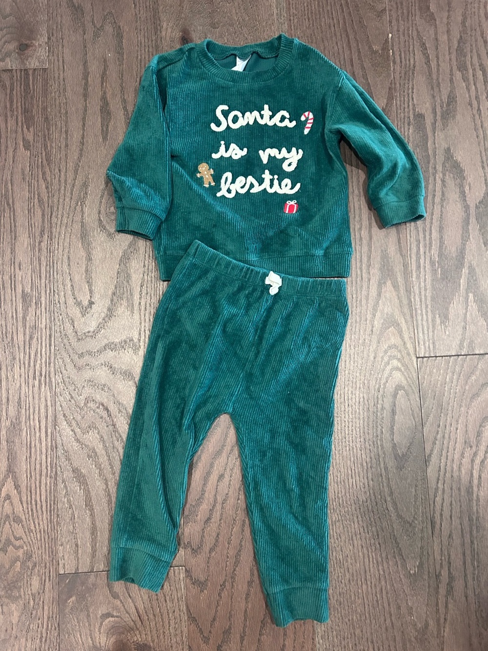 Carters Size 18 month Toddler 2 piece Christmas Outfit Set